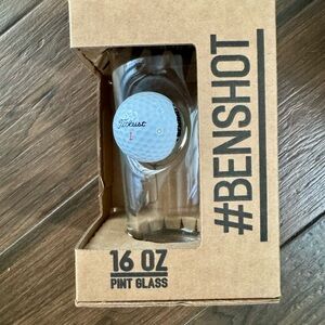 BenShot Pint Glass with Golf Ball